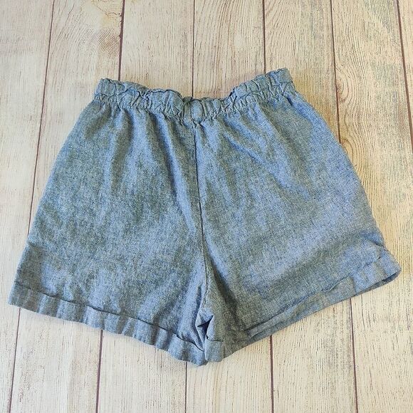 Uniqlo cotton linen 3" relaxed cuffed shorts sz S - Picture 3 of 9